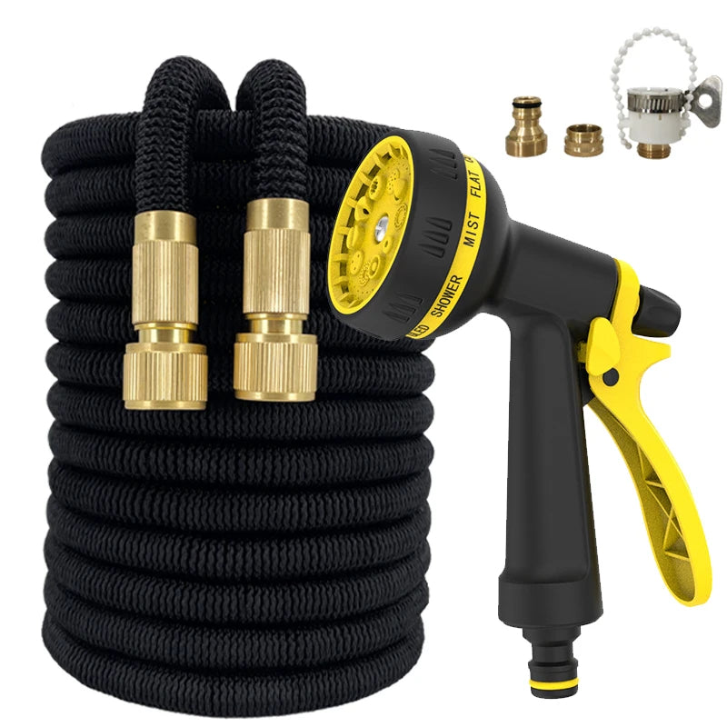 Portable Flexible High Pressure Garden Watering Hose with Extensible Nozzle Car Washer Water Gun for Cleaning And Irrigation
