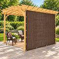 Brown UV-Blocking Sun Shade Net Canopy, Durable Outdoor Shelter for Garden, Pool, Camping & Picnic