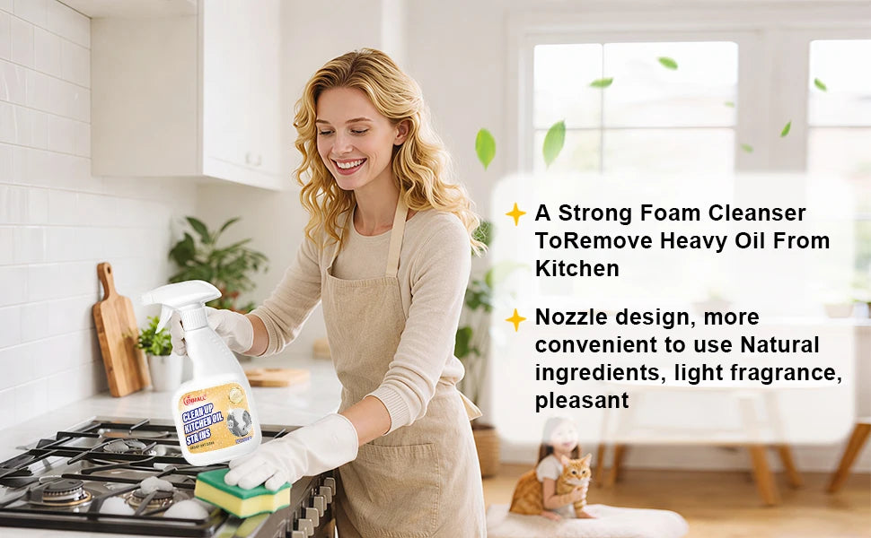Oven Cleaner Heavy Duty Oven Cleaner Foam Cleaners for BBQ, Grill, Hob & Stoveto