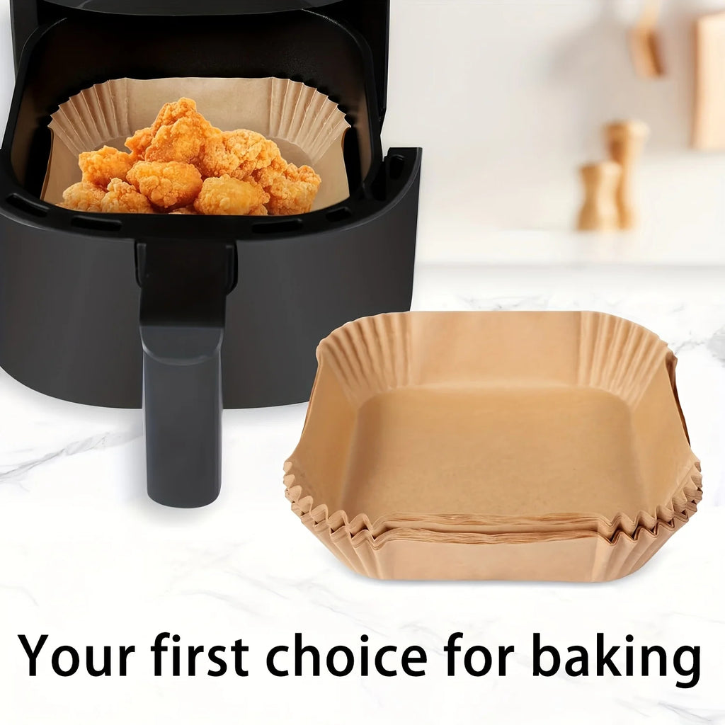50/100pcs Non Stick Air Fryer Liners Paper For Baking Microwave Ovens Easy To Clean Oil Absorbing Perfect For Healthier Cooking