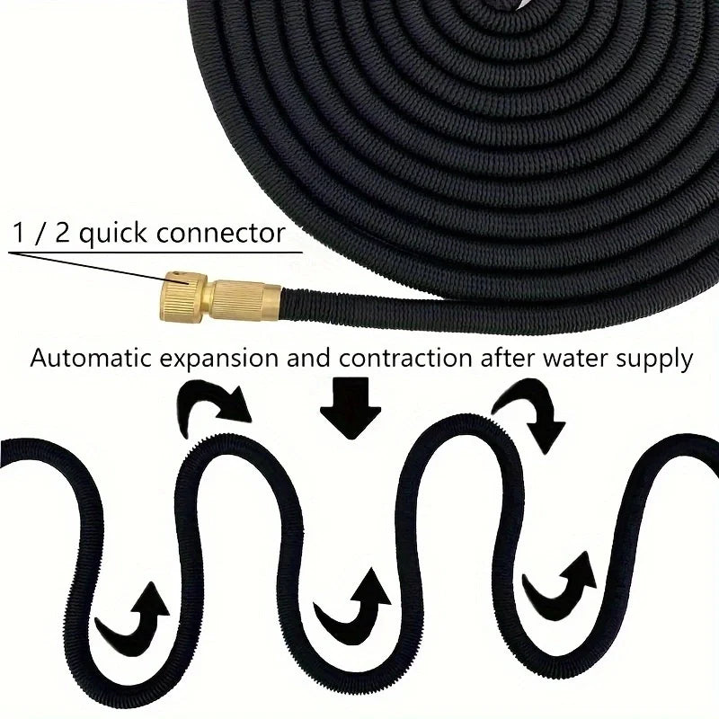 Portable Flexible High Pressure Garden Watering Hose with Extensible Nozzle Car Washer Water Gun for Cleaning And Irrigation