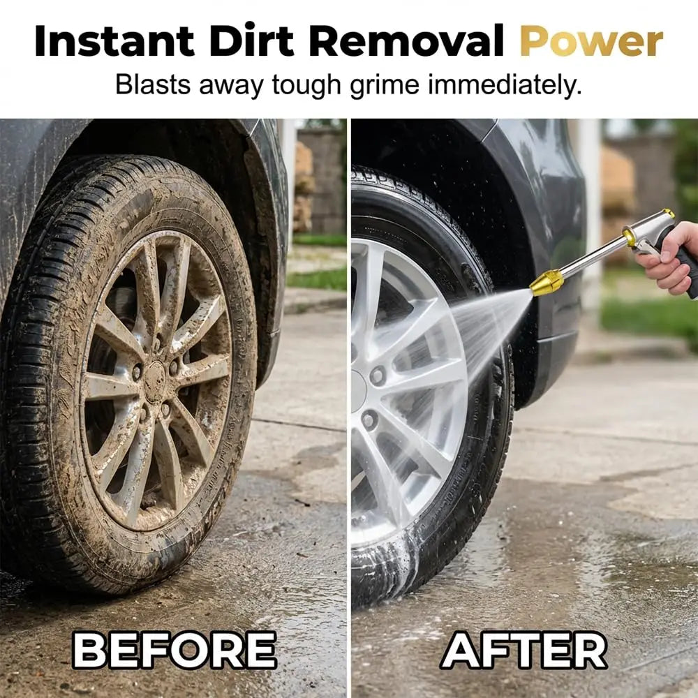 High-Pressure Car Washing Water Gun Garden Hose Nozzle Irrigation Hose Sprayer Home Cleaning Tool Long Handle Spray Gun
