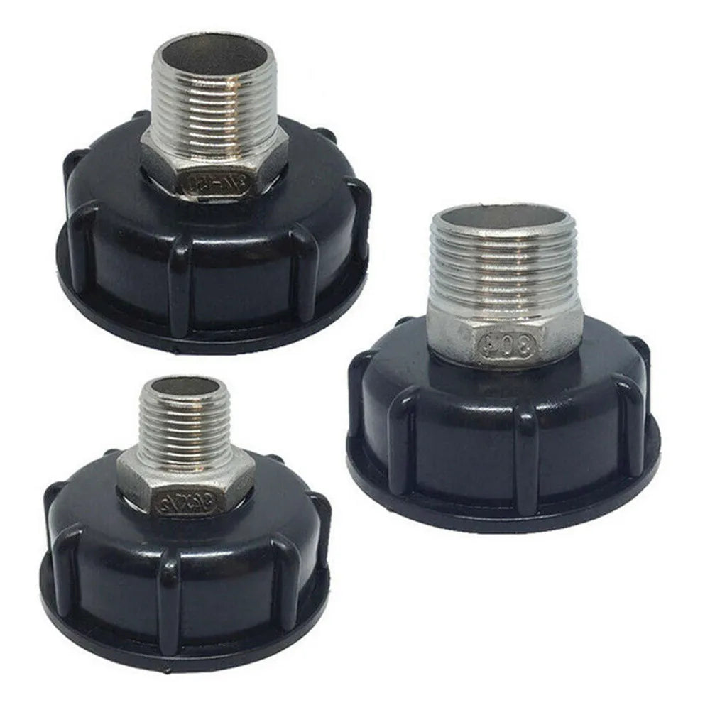 IBC Tank Adapter 3/4",1" 304 Stainless Steel Drainage Outlet Accessory 1000L Ton Barrel Garden Irrigation Water Outlet Tool