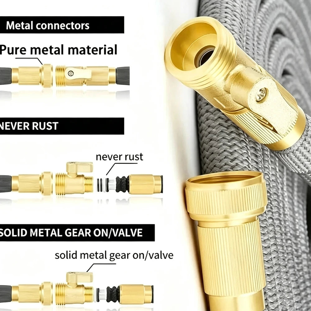 2026 NEW Garden Water Hose 3/4 Expandable Magic Flexible Garden Hoses High Pressure Washing Hose Pipe Plastic For Watering Lawn