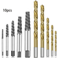 10pcs Screw Extractor Cobalt Left Hand Drill Bit set Broken Bolt Damaged Set